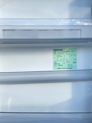 TOSHIBA 東芝　冷蔵庫　2020年製　掃除、除菌済み