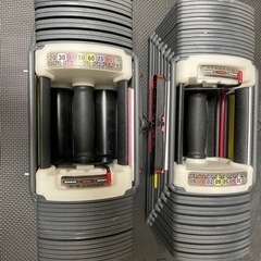 可変式ダンベル 40kg 2個セット 合計80kg コンパクト 簡単重量変更 ブロックダンベル アジャスタブルダンベルの画像
