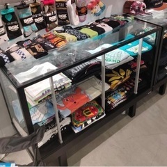 ①22年6月新品購入　ショーケース ブラック　1200×450×900 引き取り限定