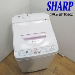 【京都市内方面配達無料】SHARP Agイオン 縦型洗濯乾燥機 6.0kg ピンク JS02