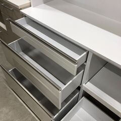 ティアイアイ キッチンボード ホワイト W(幅)119×D(奥行き)50×H(高さ)198cm ※クリーニング済みの画像
