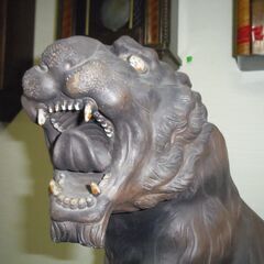 お下げ致しました！獅子の置物！６０年前に購入致しました！の画像