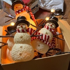 イルミネーション雪だるまの画像