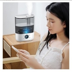 【新品未使用】加湿器 大容量 5.5L 湿度設定 ハイブリッド式加湿器 加湿器 卓上 オフィス 加熱機能 ハイブリッド式加湿器  超音波式 上から注水 静音設計 最大25畳対応 タイマーの画像