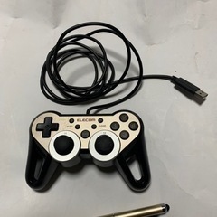 PC エレコム ゲームパッド USB接続 12ボタンアナログステ...