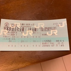 取引き中です青春18きっぷ　3回分