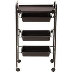 美容室ワゴン4段★ブラウンの画像