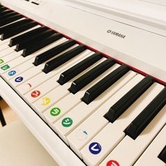 【決まりました】12/19-21希望 YAMAHA ヤマハ 電子 ピアノ（NP-12WH）イス、スタンド、マット付きの画像