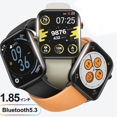 【新品】スマートウォッチ 1.85インチ大画面 Bluetoot...