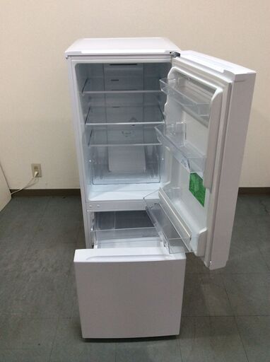 （12/24受渡済）JT5862【YAMADA/ヤマダ 2ドア冷蔵庫】極美品 2021年製 YRZ-F15G1 家電 キッチン 冷蔵冷