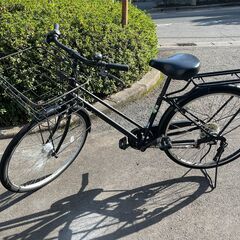 【リサイクルショップどりーむ天保山店】●506●　自転車　チャリ　26インチ　黒　鍵付き　6段変速ギア　15285U　