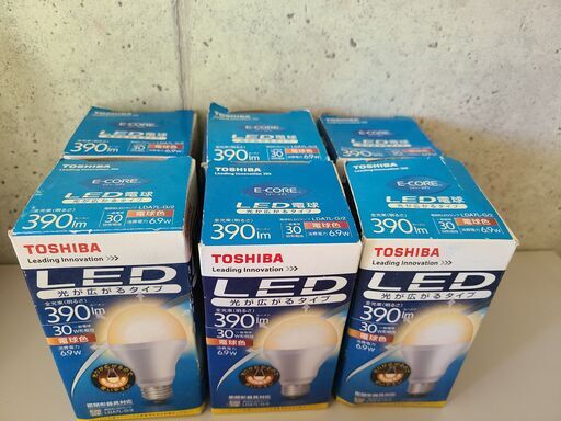 TOSHIBA LED電球 未使用保管品 ６個