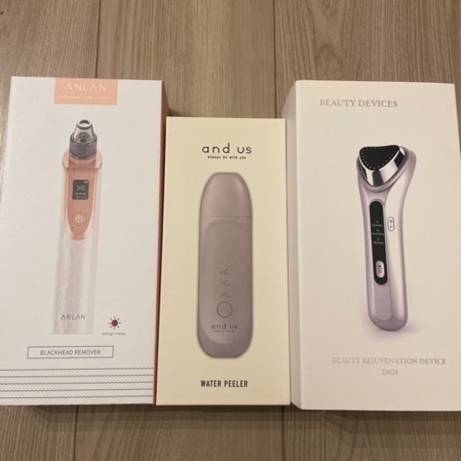 毛穴吸引器、ウォーターピーラー、イオン導入器3点セット