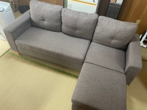 ソファー　カウチソファー　三人掛け　ほぼ未使用