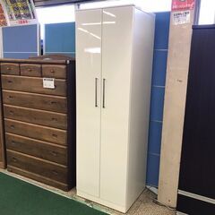 【愛品館八千代店】ニトリ　2枚扉ワードローブ　白　姫系