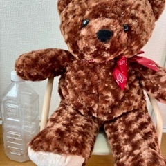 新品 タグ付 未使用品 テディベア ビッグサイズ ぬいぐるみ ジャンボサイズ くま 特大 ブラウン 茶色の画像