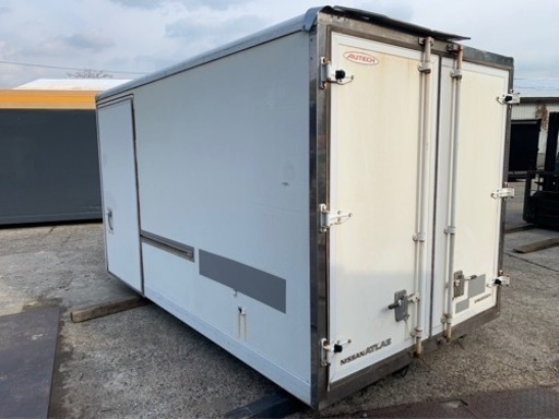 No.696 保冷バン 2ｔ車  アルミ 箱 バイク 倉庫 トラック コンテナ 米 保管庫 物置 DIY