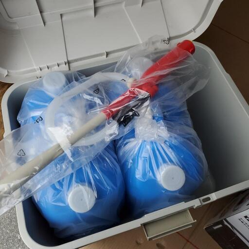 BOXセット 2個灯油タンク 自動ポンプ付き