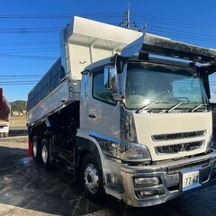 【１年車検付き】菱ふそう スーパーグレート 　ダンプ　型式QKG...