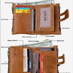 【新品未使用】メンズ　二つ折り　財布の画像