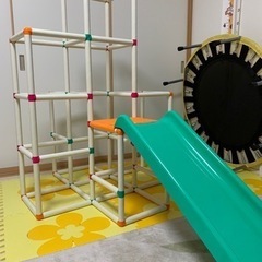 滑り台付　ジャングルジム　子供おもちゃ　室内遊具