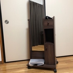 全身鏡、収納、キャスターつき
