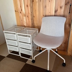 ニトリのチェアとIKEA収納ボックスあげます