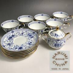 KI14/81 NARUMI ナルミ MILANO ミラノ ブルー カップ＆ソーサー 6客