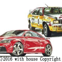 GC-211 アウディTT/クワトロ 限定版画 直筆サイン有 額...