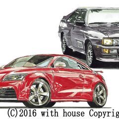 GC-212 アウディTT/クワトロ 限定版画 直筆サイン有 額...