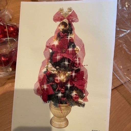 【ディズニー】クリスマスツリー 90cm オーナメント付き ポインセチア ミッキー