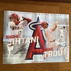 貴重！大谷翔平　マイクトラウト　サイン入りポスター