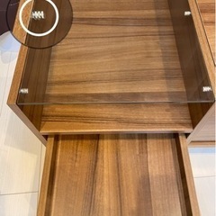 【12/28まで!!】【LOWYA】ドレッサー ローテーブル ミラー付の画像