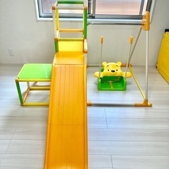 ジャングルジム　ブランコ　くまのプーさん　おりたたみキッズパーク...