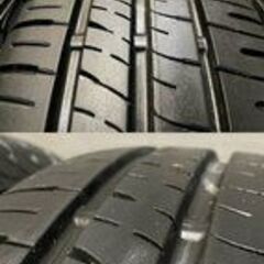 【DUNLOP ENASAVE EC204 195/65R15】夏タイヤ【VAGGIO TK10 15インチ 6J4HPCD100+45】18年製 バリ溝 カローラフィールダー等　(MTR24)クレジットカード QRコード決済可能の画像