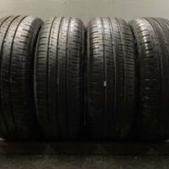 【DUNLOP ENASAVE EC204 195/65R15】夏タイヤ【VAGGIO TK10 15インチ 6J4HPCD100+45】18年製 バリ溝 カローラフィールダー等　(MTR24)クレジットカード QRコード決済可能の画像