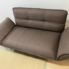 【国内生産】2人掛けリクライニングカウチソファー