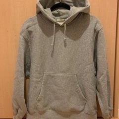 美品 メンズグレー裏起毛パーカー 