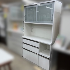 J2022 福岡家具 大川家具 松田家具 食器棚 レンジボード 1200 Sイーグルレンジ   IDC大塚家具 取扱  クリーニング済み