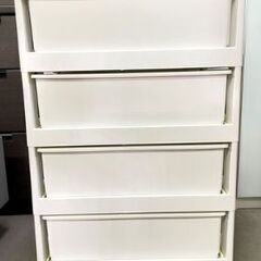 リサイクルストアスターズ城西店 木目調天板 チェスト 収納ケース 4段の画像