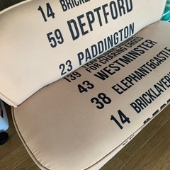 商談中❗️2人掛けバスロールサイン柄ソファー　イギリス製