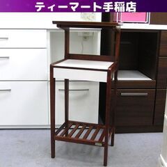 オールドカリモク 電話台 テレフォンラック サイドキャビネット ...