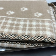 未使用保管品 DAKS LONDON 高級 フットステップ ひざ掛け 70×100cm 毛100%の画像