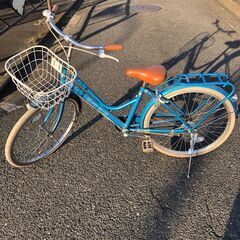 子供用 自転車　24インチ　ブルー