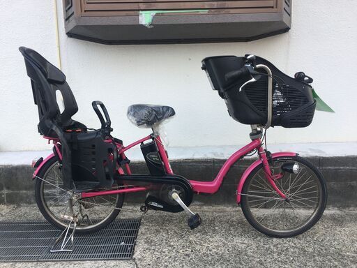 地域限定送料無料　パナソニック　ギュットミニ　三人乗り　8,9AH　20インチ　ピンク　キッスミニ　ビッケポーラー　神戸市　電動自転車
