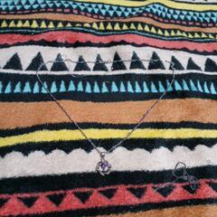 ▼J→→→M18-17ブリリアントカットアメジストＣＺサークルペンダントネックレスの画像