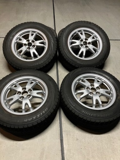 195/65R15 プリウス純正スタッドレスタイヤ付きホイール4本　ランクB
