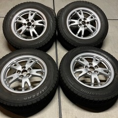 195/65R15 プリウス純正スタッドレスタイヤ付きホイール4本 ランクB