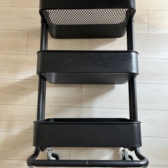 イケア　ロースコグ　ワゴン　ブラック