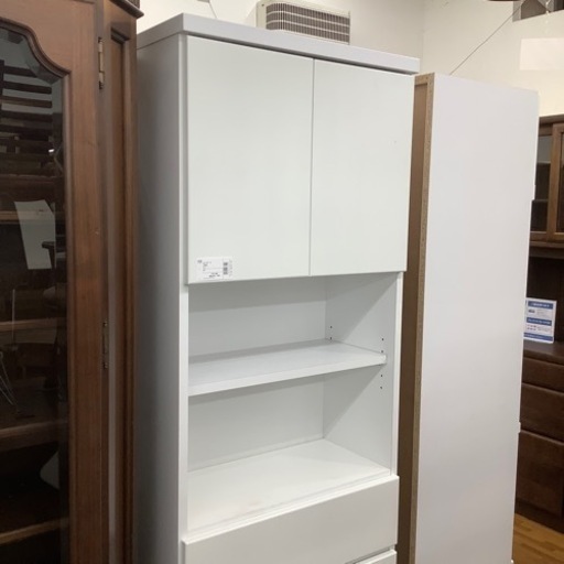 レンジボード 2枚扉 ホワイト 380